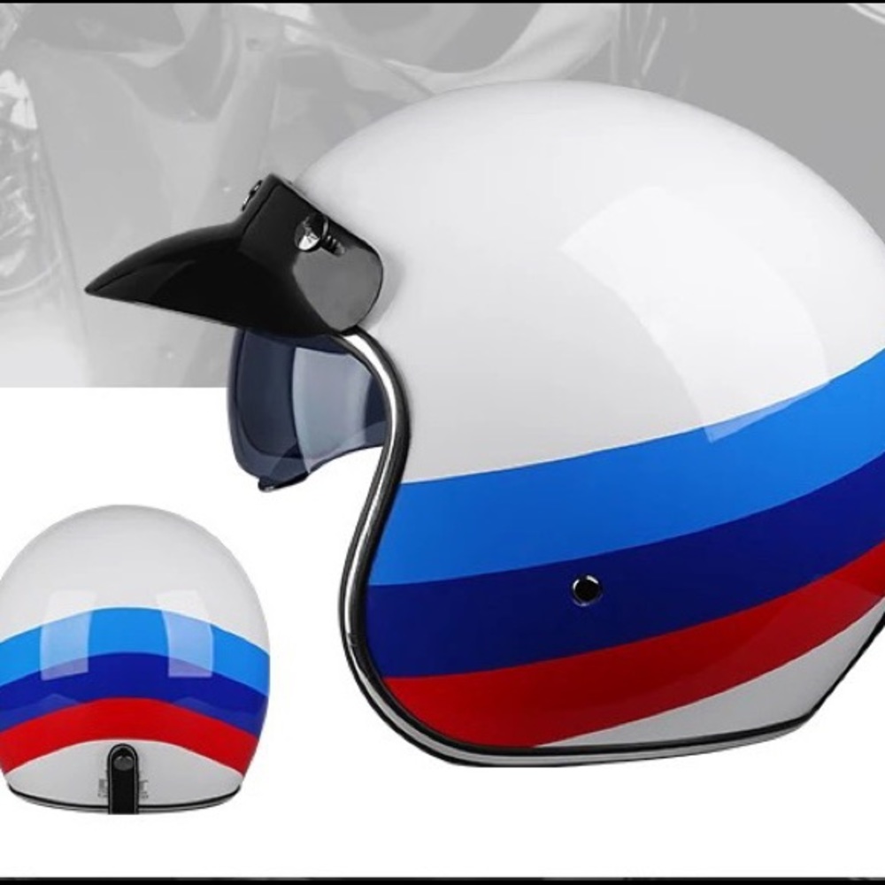 Sold Out Vespa Motorcycle Motorsport Riding Helmet + option Bubble Shield - Picture 9 of 16